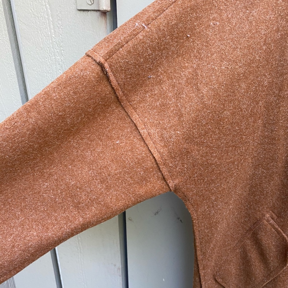 Brushed Zip Up Coat- CAMEL - Picture 8 of 8